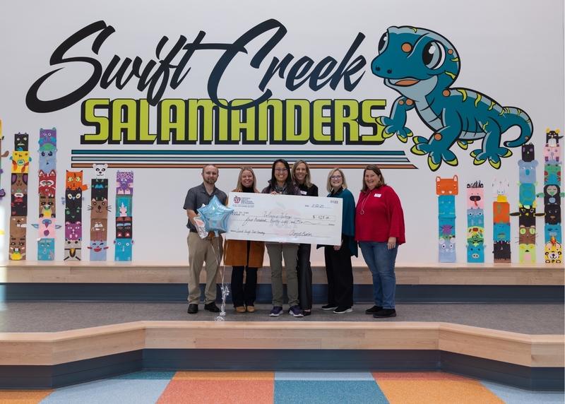 Winnie Wong receives grant check