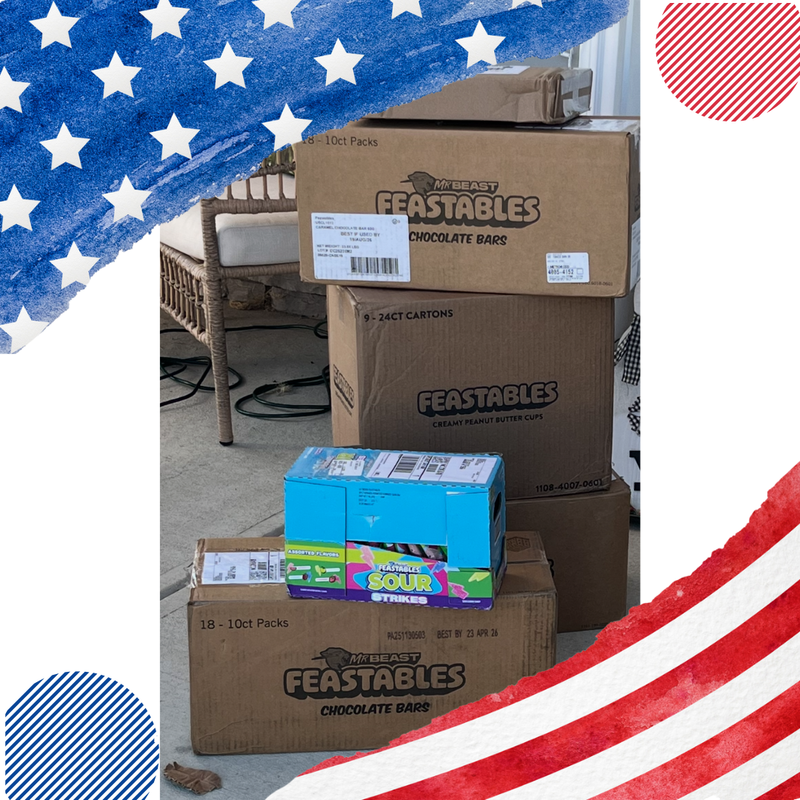 A donation from Mr. Beast