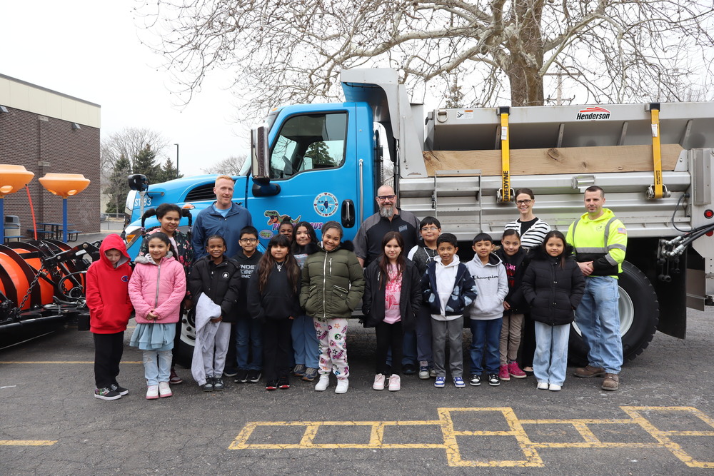 Woodland students with Snowplow