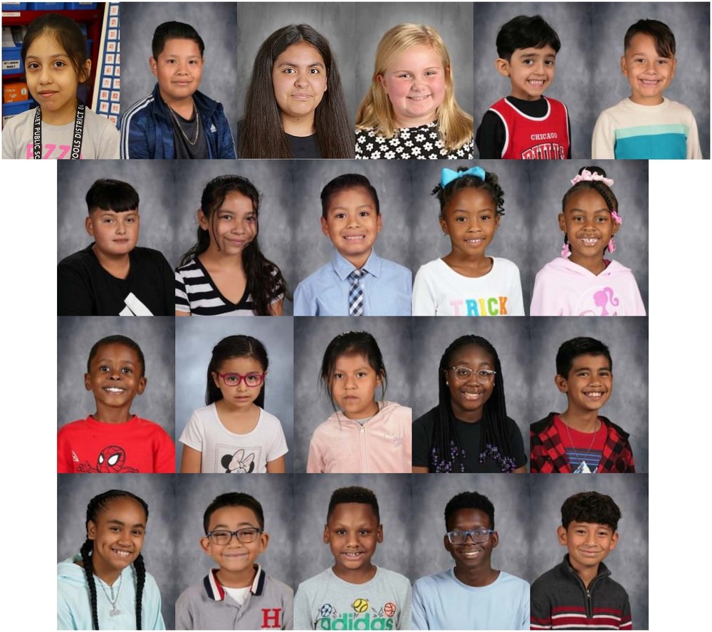 photo collage of students who received Superintendent's Award for Second Trimester 