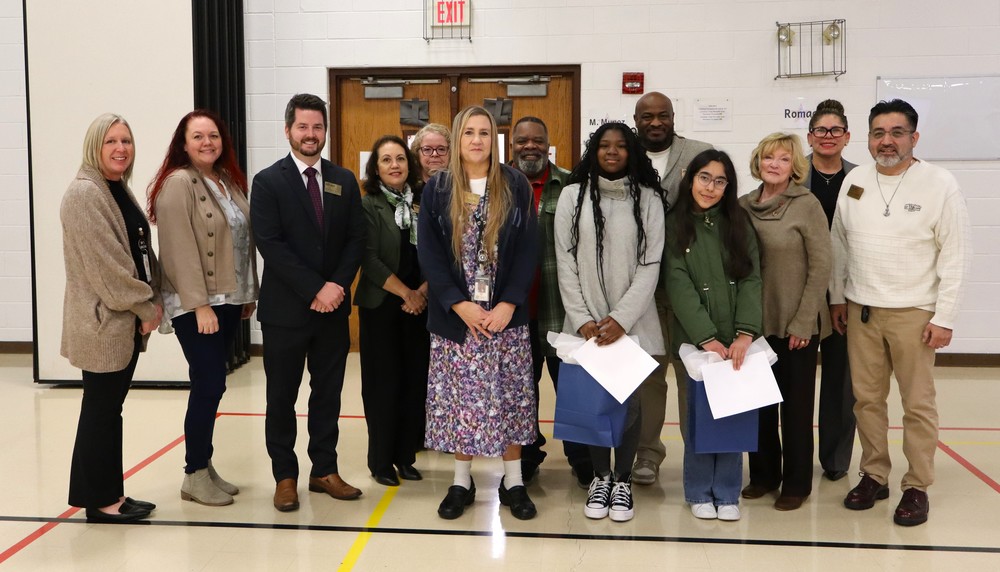 School Board Members and Superintendent recognize Washington student poster winners
