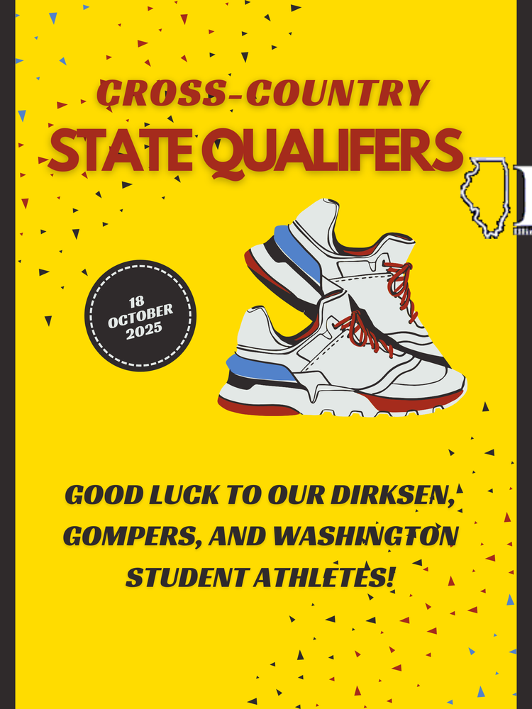 Poster for our Cross Country State Qualifiers