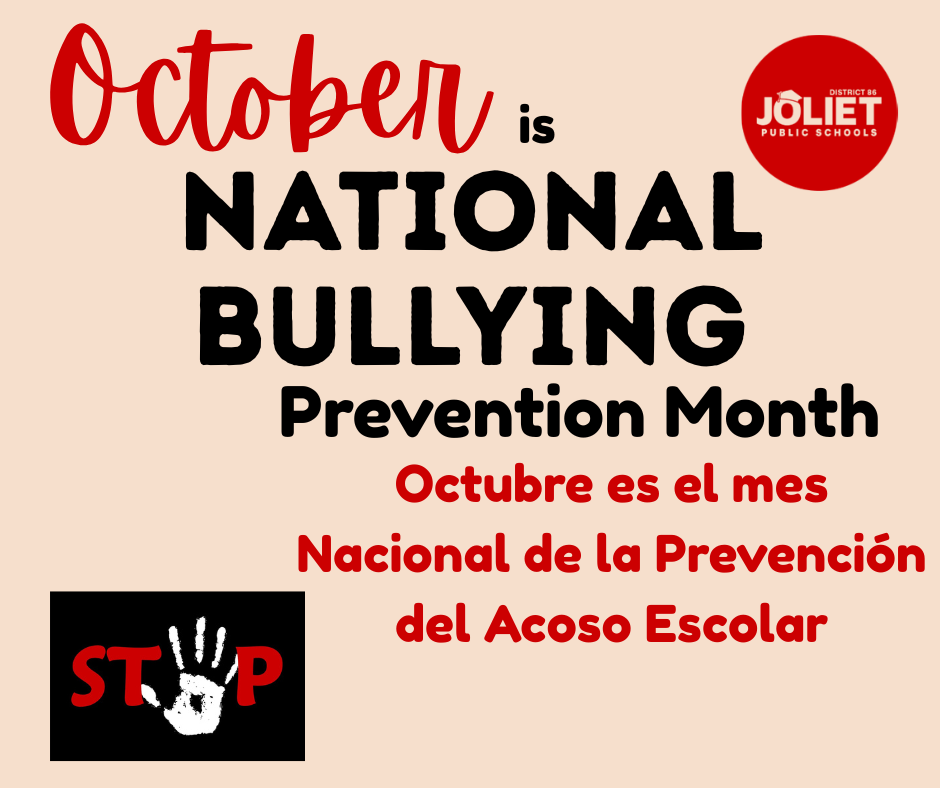 October is National Bullying Prevention Month flyer