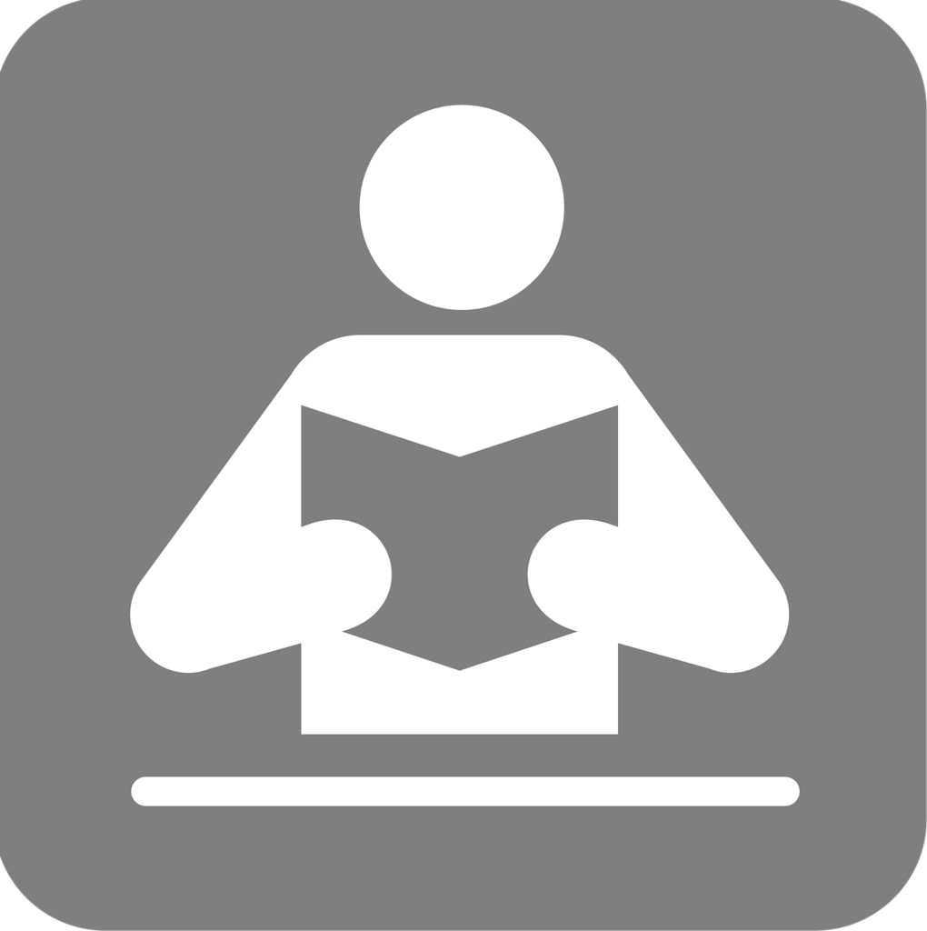 Clipart of person reading
