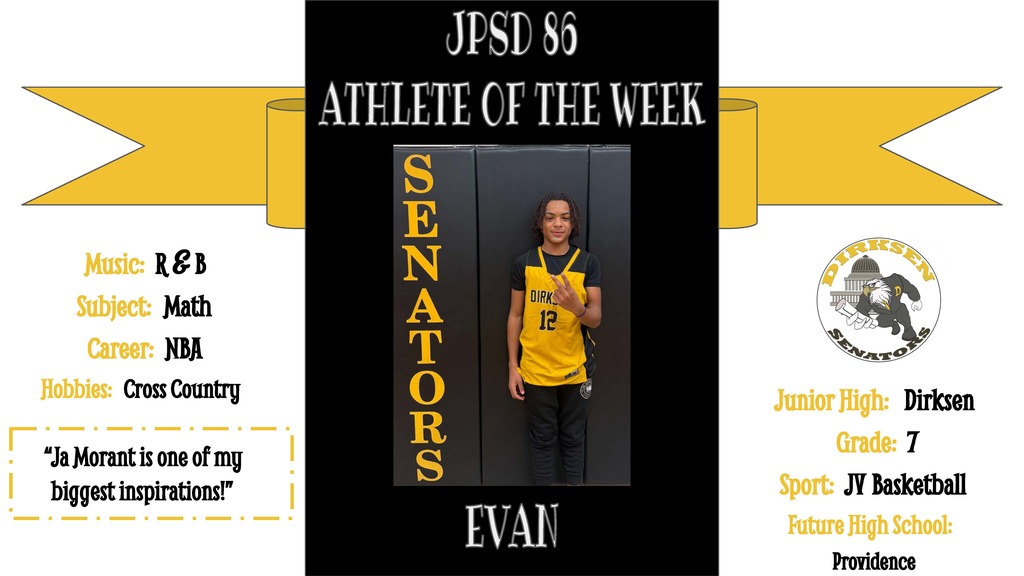 Dirksen Athlete of the Week poster