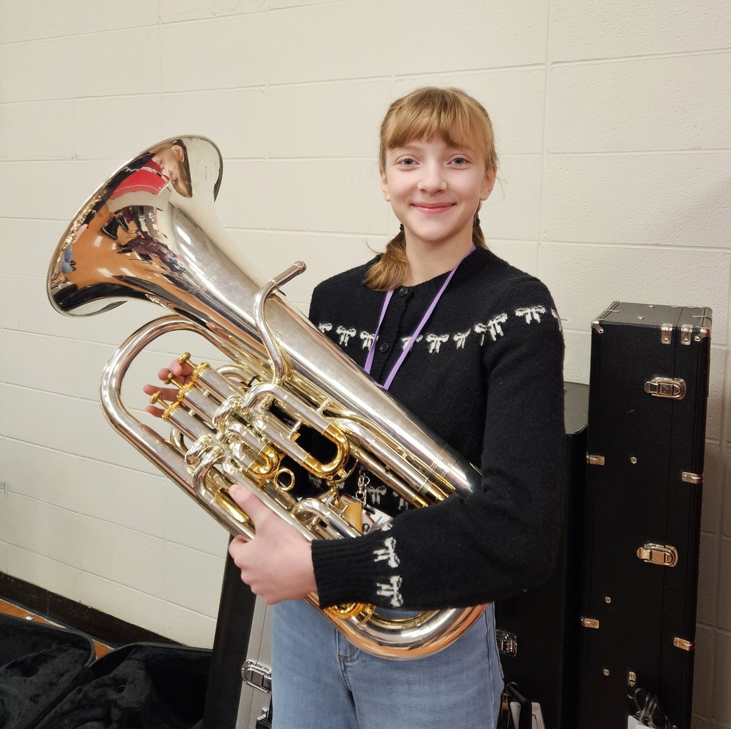Washington student selected to perform in Junior High All-State Band. 