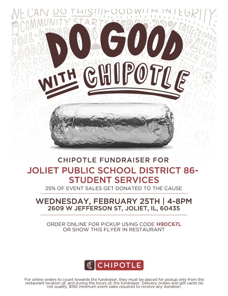 Chipotle Fundraiser Flyer February 25 2026