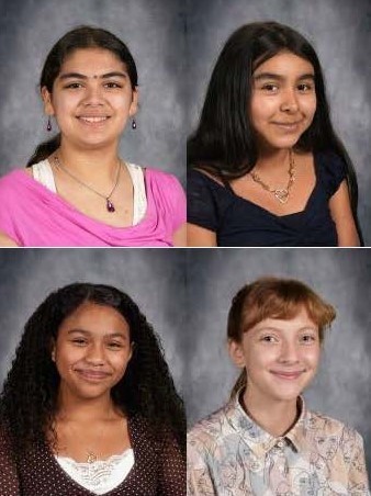 Four Junior High Spelling Bee Winners