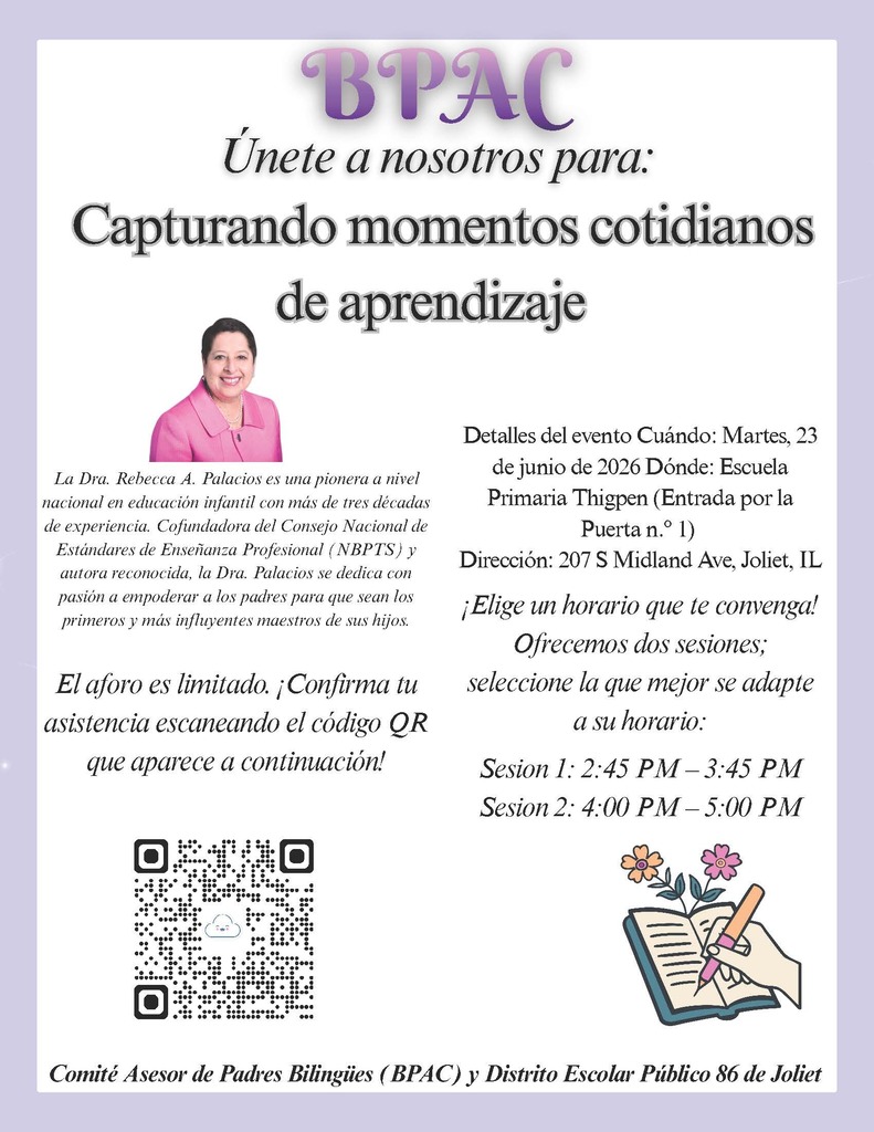BPAC Parent Session June 23, 2026 Flyer Spanish