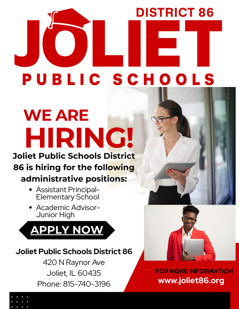Joliet Public Schools District 86 Hiring Flyer