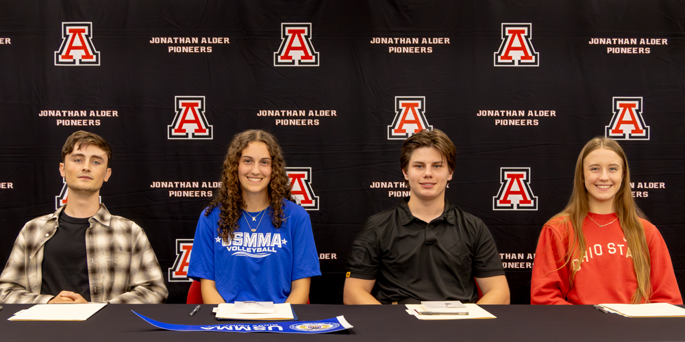 jahs students at military signing