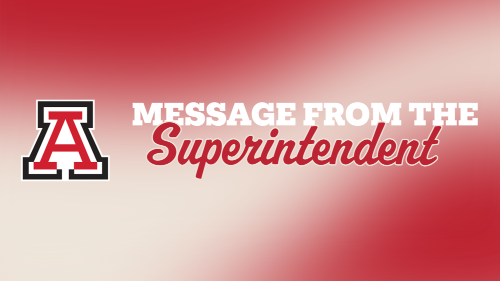 Message from the Superintendent