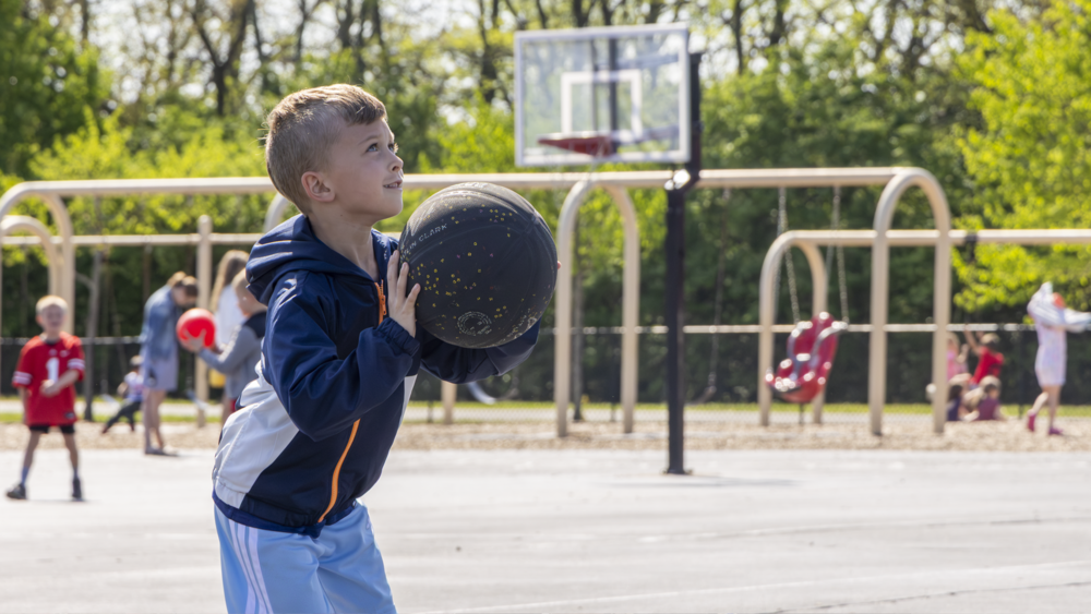 student at recess