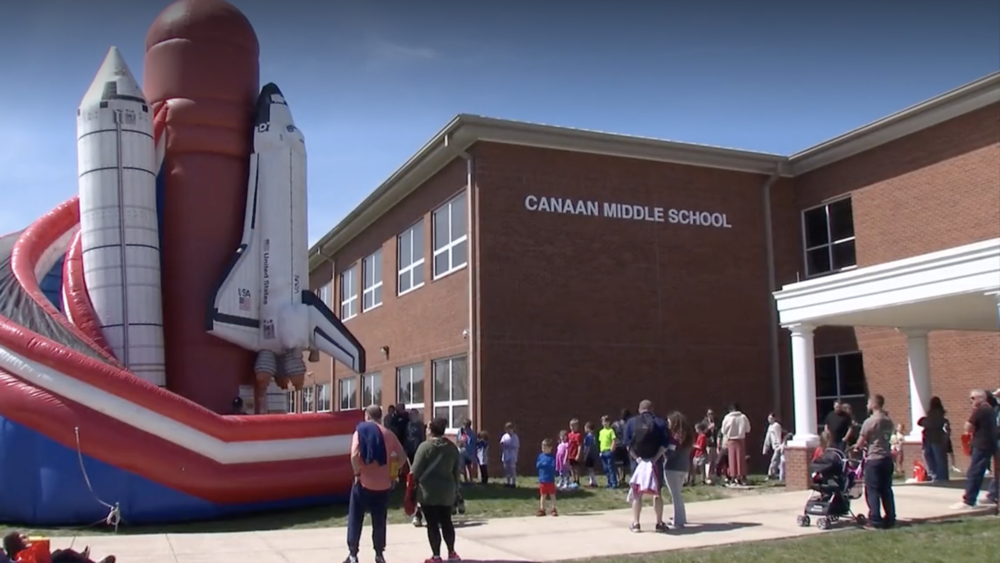 Space Day with space station slide