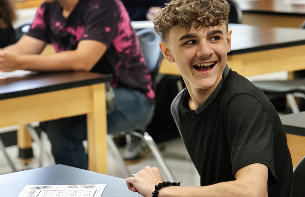 student smiling