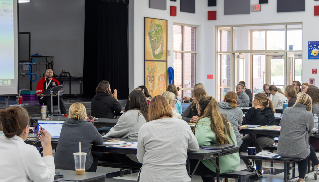 staff discussing project