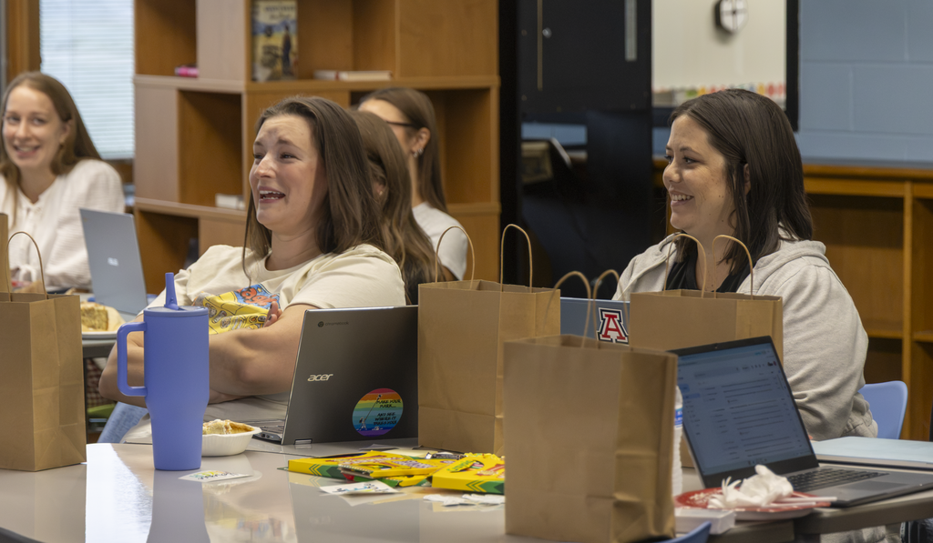 teacher smiling