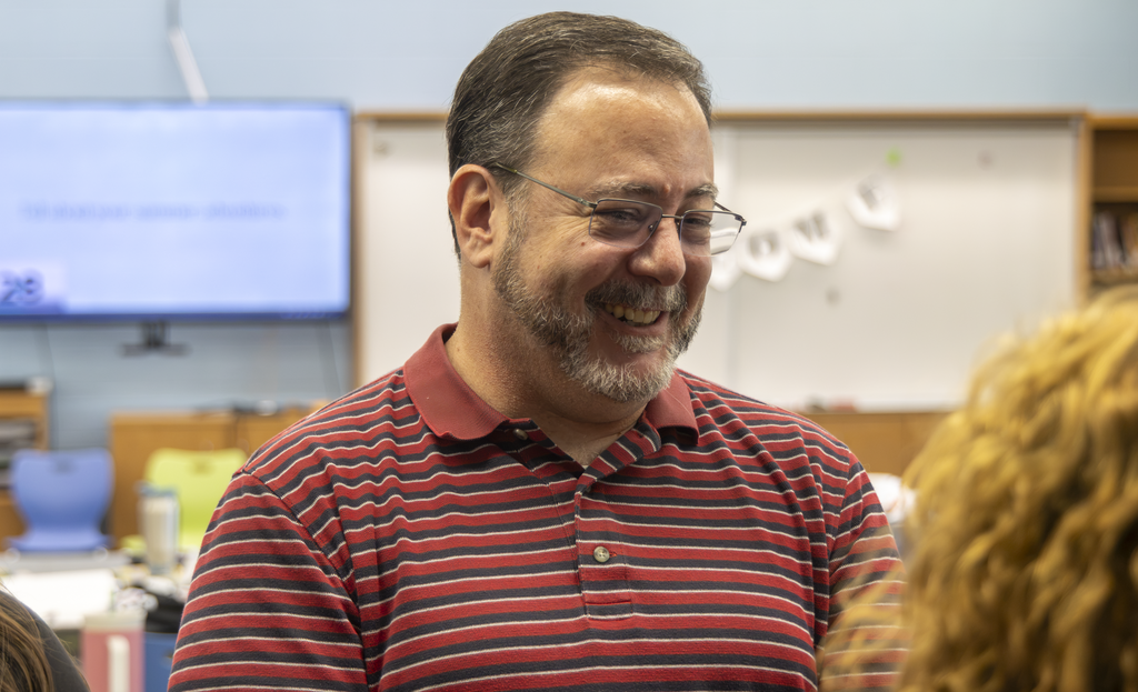 teacher smiling