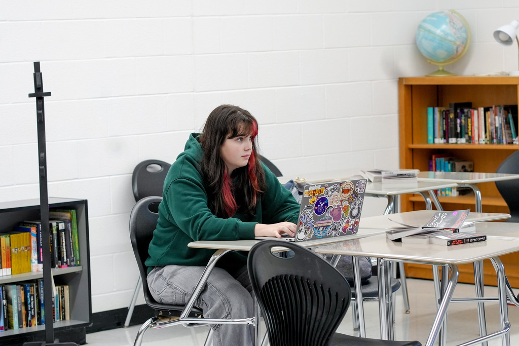 student on laptop