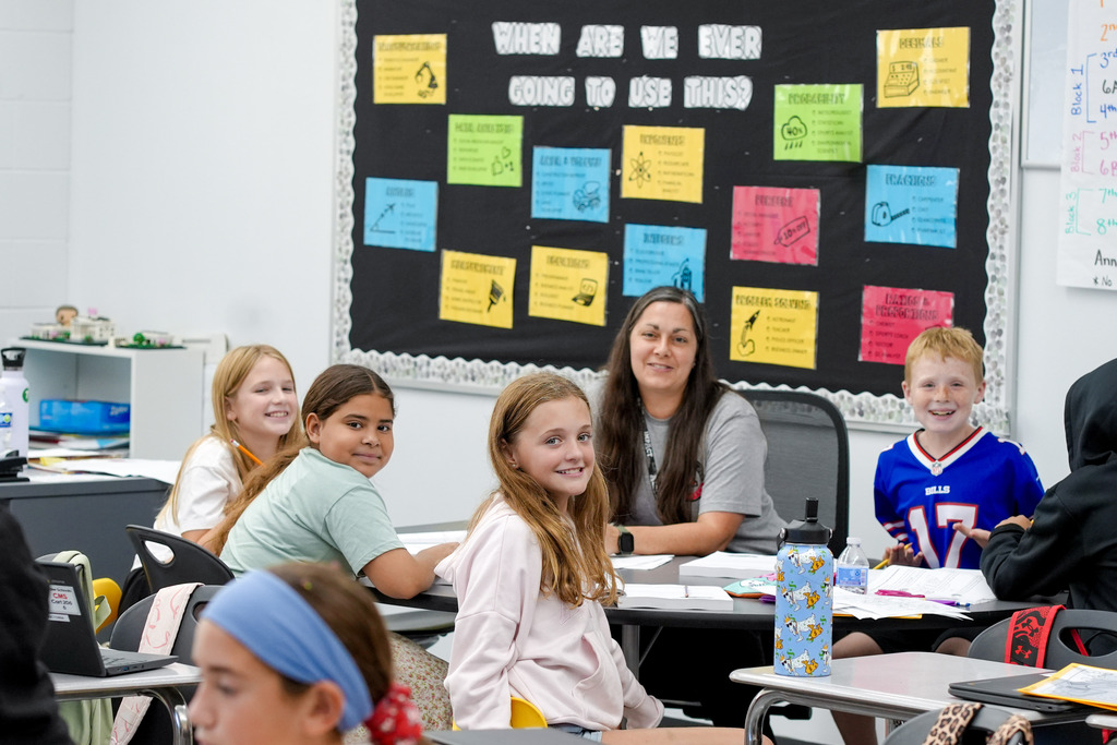 students working