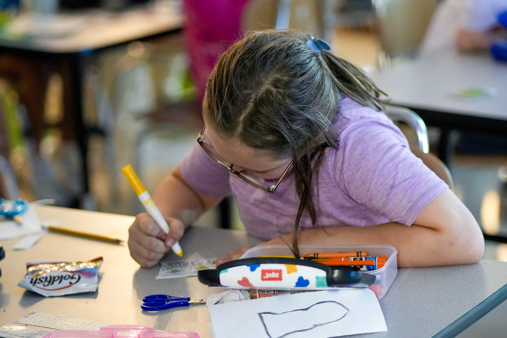 student coloring