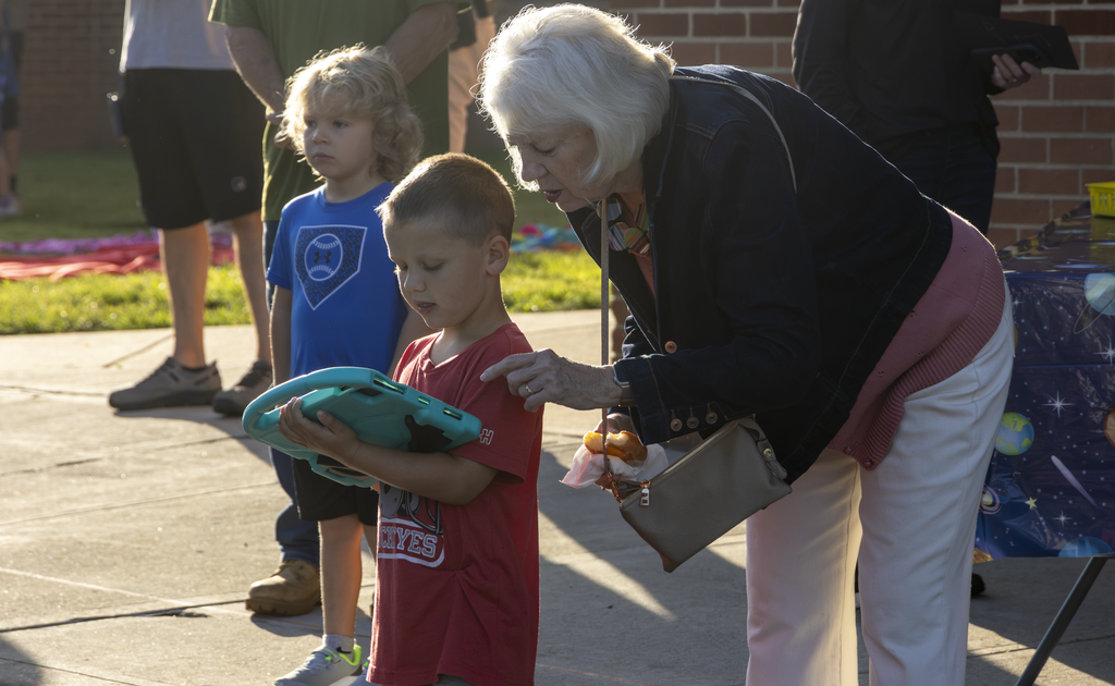 Mes students at grandparents day