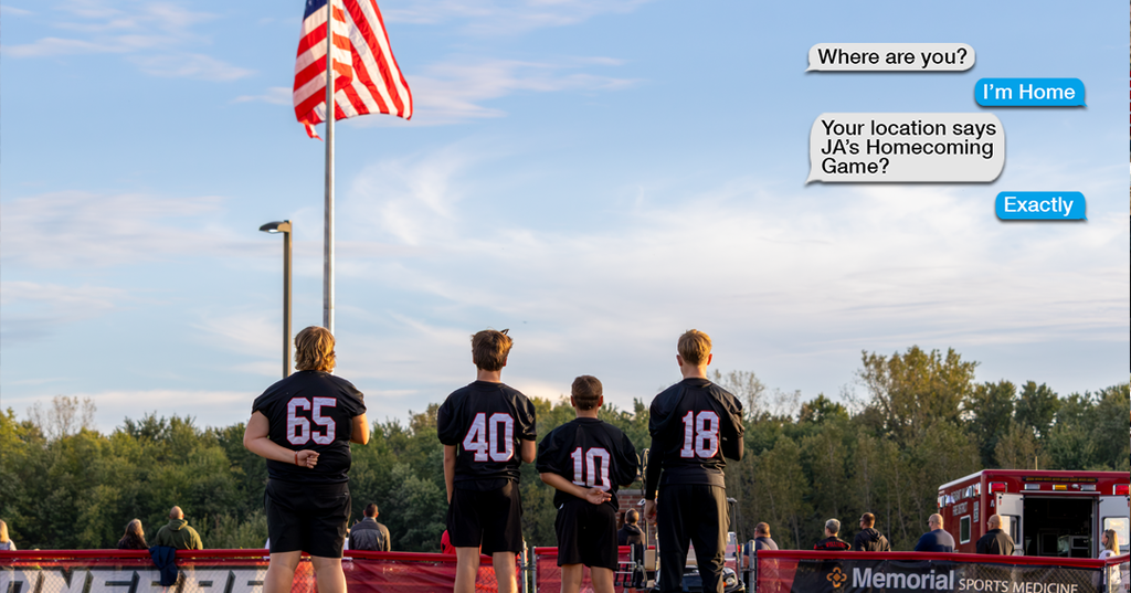 Ball boys standing during anthem