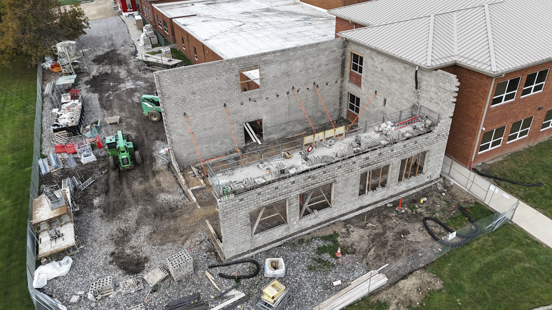 aerial of canaan construction site