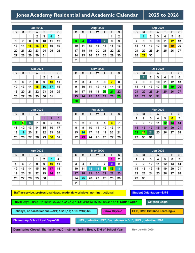 2025-26 Dorm Calendar