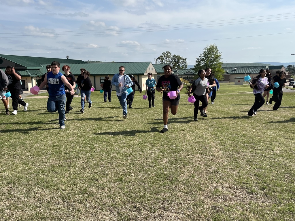 High Schoolers at Annual Egg Hunt
