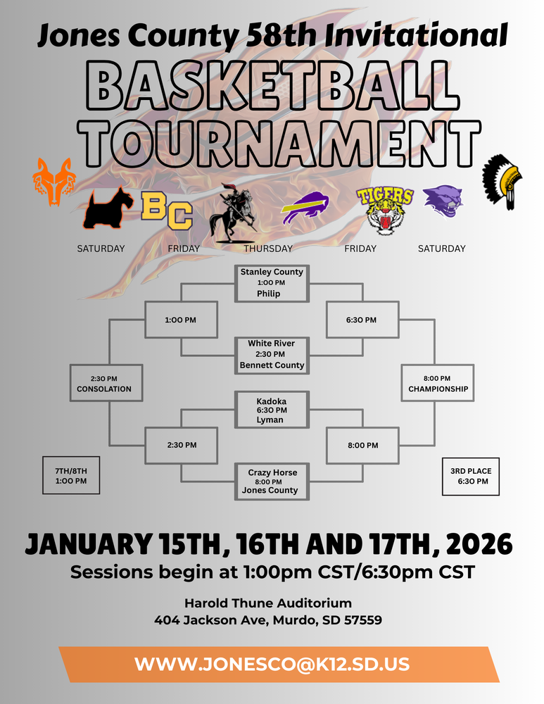 58th annual basketball invitational tournament on January 15, 16, 17th 2026