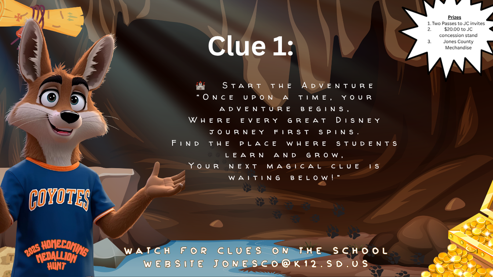 Meddallion Hunt Clue 1 