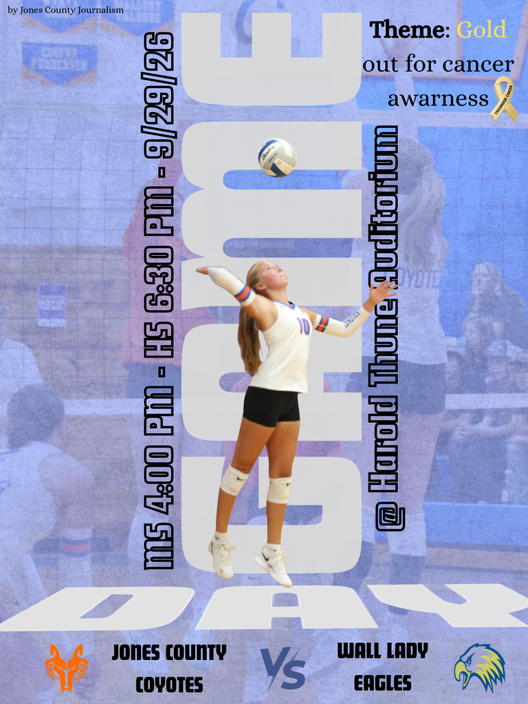 Game Day Volleyball vs Wall beging at 4:00 pm 3 middle school games, followed by JV and V