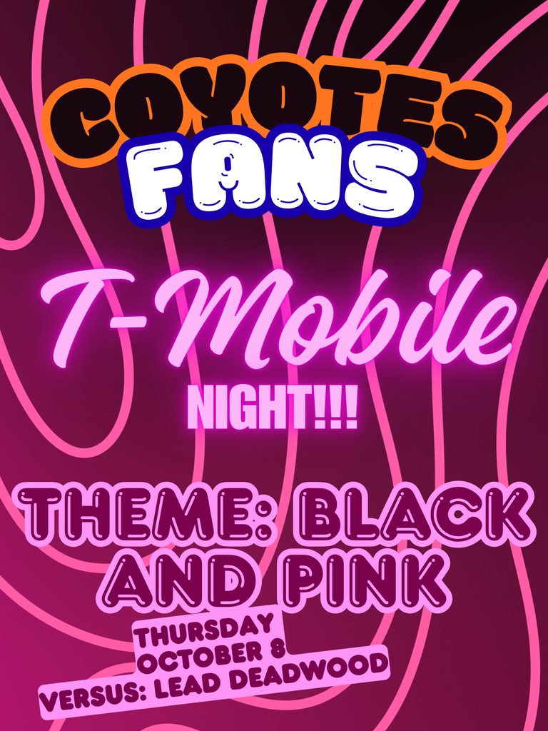 coyote fans t mobile night them black and pink out.