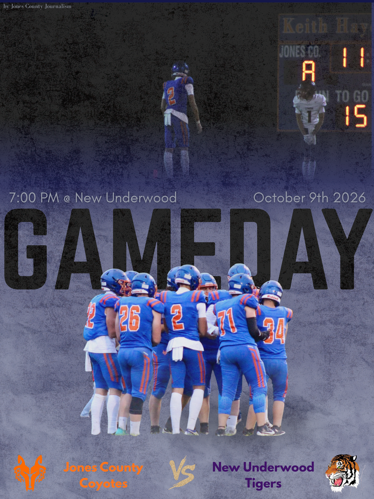 game day varsity football at new underwood 7pm CST on Friday 8th