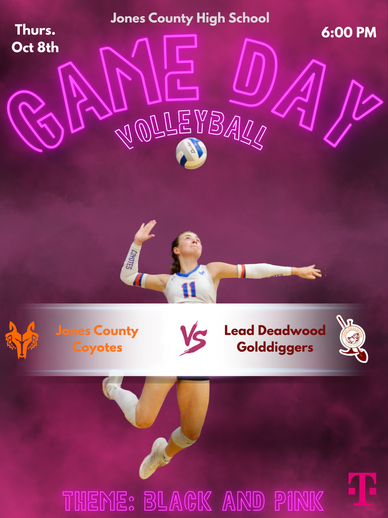Game day volleyball Tmobile jc vs lead deadwood Thursday, October 8th 6:00 PM