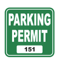 Sample parking sticker