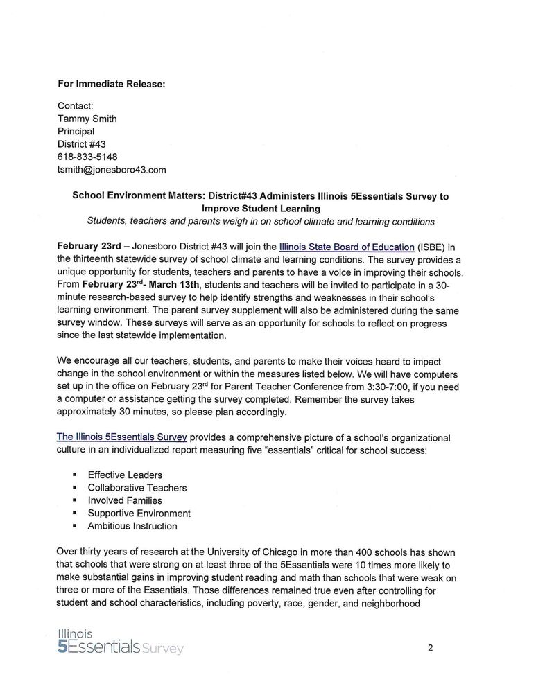 IL 5 essentials survey page 1