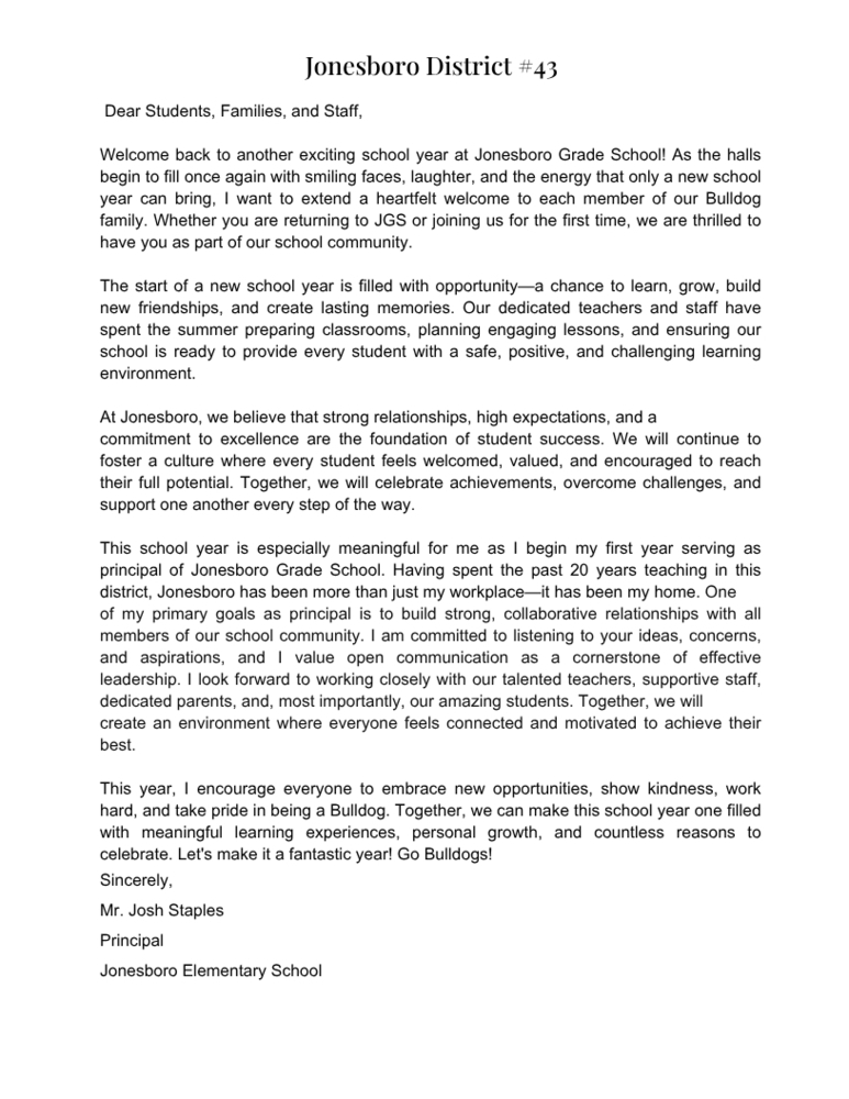 Welcome letter 26-27