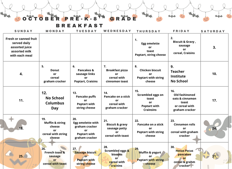october breakfast