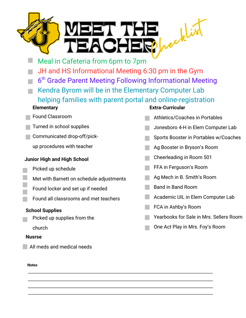 Meet The Teacher Flier