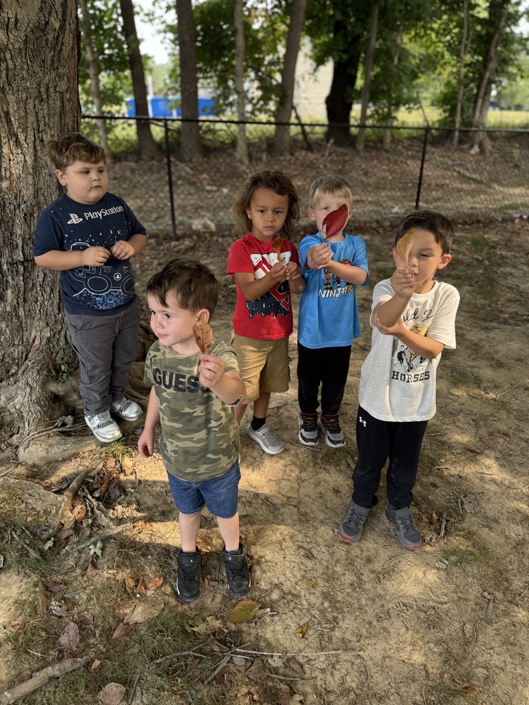 We found red, yellow, and brown leaves today!  The first signs of fall!