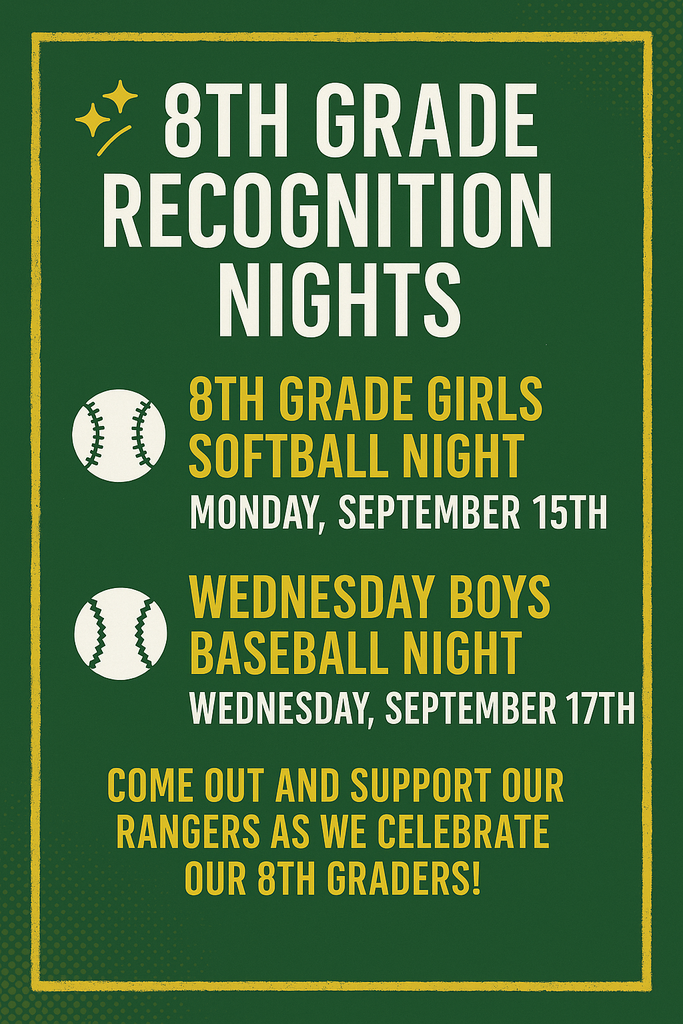 🎉 8th Grade Recognition Nights 🎉