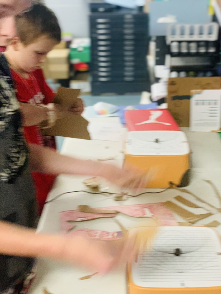Our Beaver Box has been eating a lot of cardboard this week!