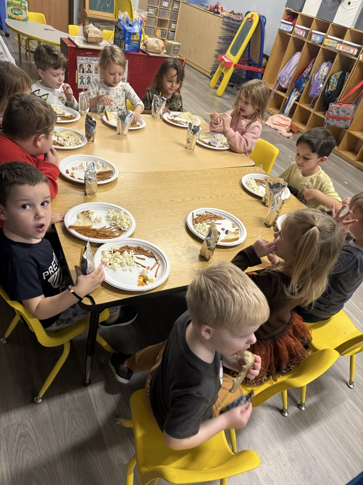 Eating our Charlie Brown feast