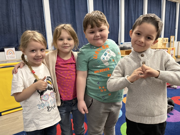 We dressed like we were 100 and wore 100 things on our shirt!