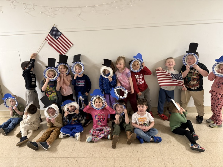 We made George Washington and Abraham Lincoln masks 