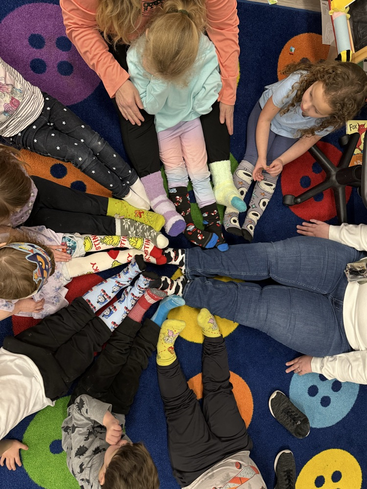 Pre-K in socks