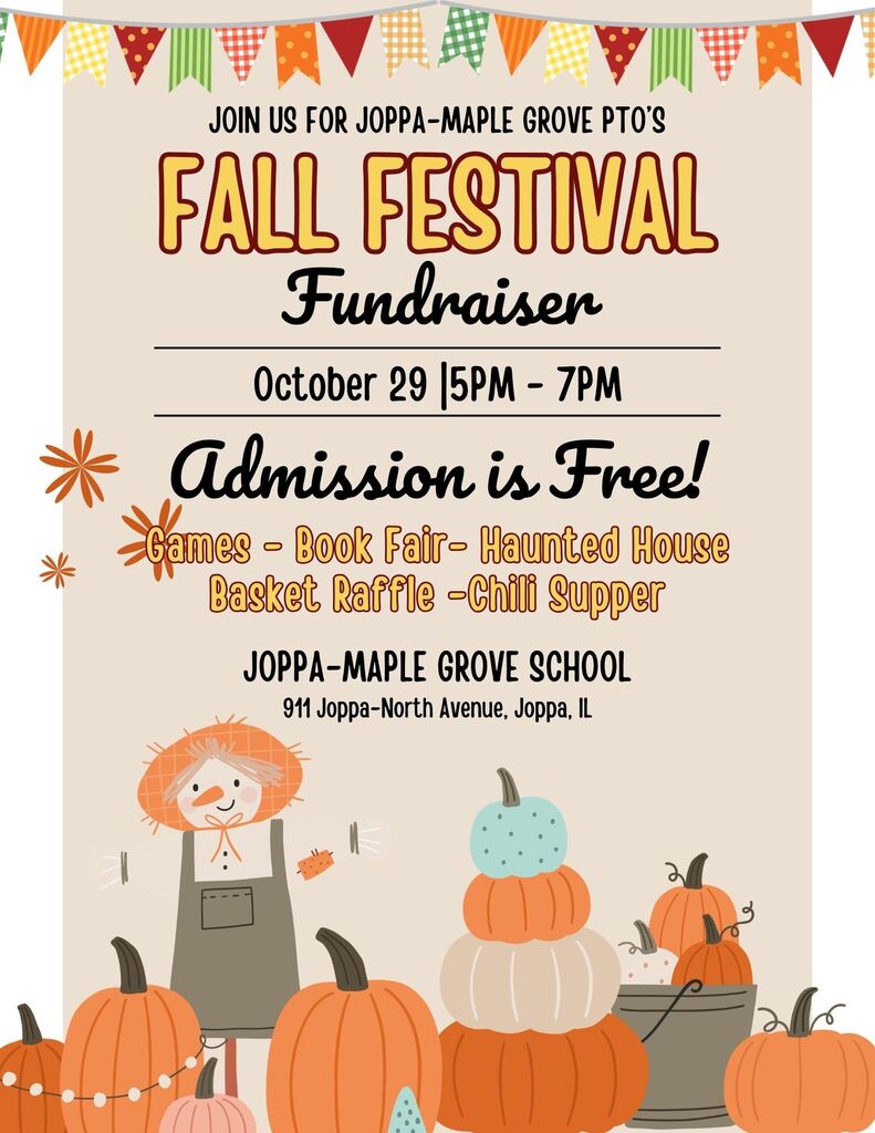 Join us for our Fall Festival on Thursday, October 29th from 5:00-7:00