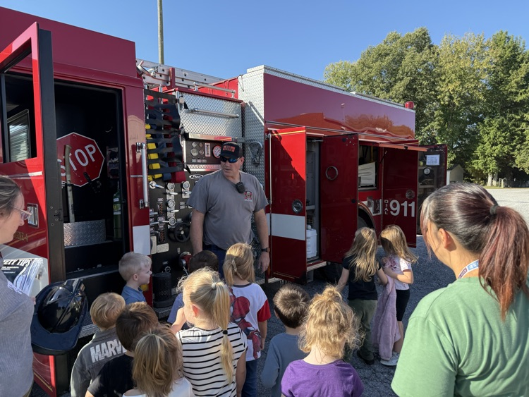 seeing the fire truck 